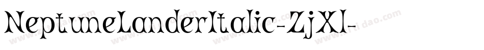 NeptuneLanderItalic-ZjXl字体转换