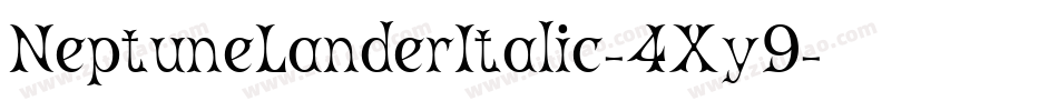 NeptuneLanderItalic-4Xy9字体转换