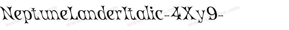 NeptuneLanderItalic-4Xy9字体转换