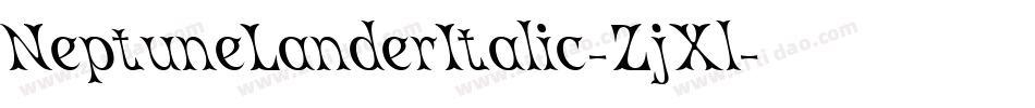 NeptuneLanderItalic-ZjXl字体转换