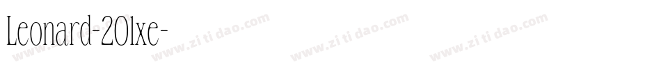 Leonard-2O1xe字体转换