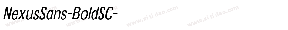 NexusSans-BoldSC字体转换