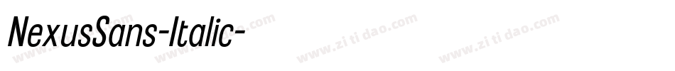 NexusSans-Italic字体转换