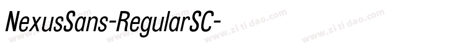NexusSans-RegularSC字体转换