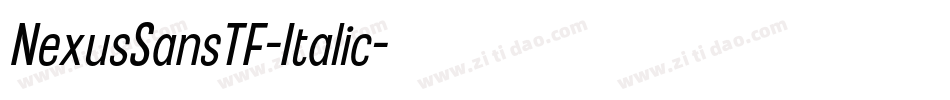NexusSansTF-Italic字体转换