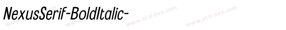 NexusSerif-BoldItalic字体转换
