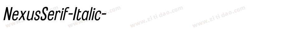 NexusSerif-Italic字体转换