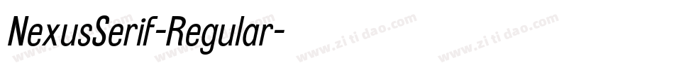 NexusSerif-Regular字体转换