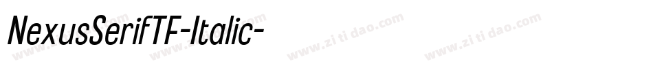 NexusSerifTF-Italic字体转换