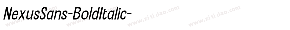 NexusSans-BoldItalic字体转换