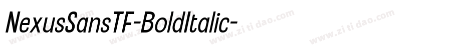 NexusSansTF-BoldItalic字体转换