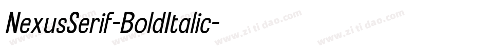NexusSerif-BoldItalic字体转换
