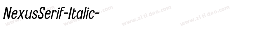 NexusSerif-Italic字体转换