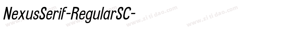 NexusSerif-RegularSC字体转换