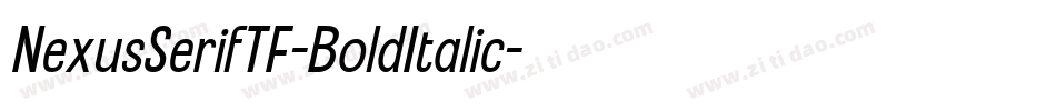 NexusSerifTF-BoldItalic字体转换