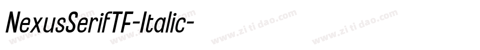 NexusSerifTF-Italic字体转换