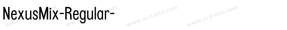 NexusMix-Regular字体转换