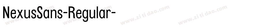 NexusSans-Regular字体转换