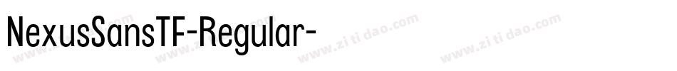 NexusSansTF-Regular字体转换