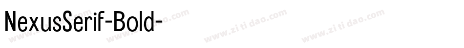 NexusSerif-Bold字体转换