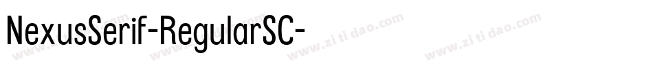 NexusSerif-RegularSC字体转换