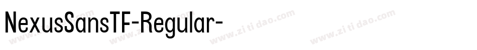 NexusSansTF-Regular字体转换