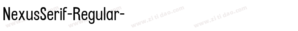 NexusSerif-Regular字体转换