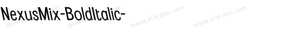 NexusMix-BoldItalic字体转换