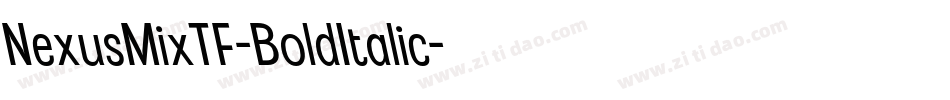 NexusMixTF-BoldItalic字体转换
