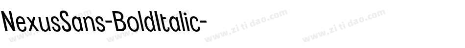 NexusSans-BoldItalic字体转换
