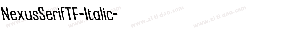 NexusSerifTF-Italic字体转换