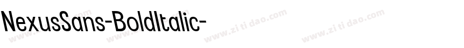 NexusSans-BoldItalic字体转换