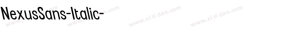 NexusSans-Italic字体转换