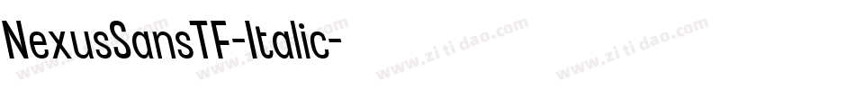 NexusSansTF-Italic字体转换