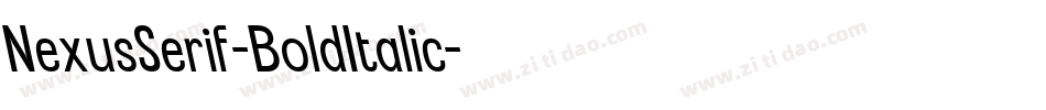 NexusSerif-BoldItalic字体转换