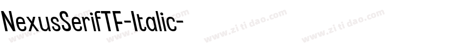 NexusSerifTF-Italic字体转换