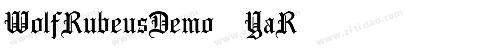 WolfRubeusDemo-6YaR1字体转换