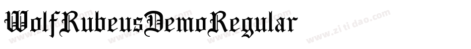 WolfRubeusDemoRegular字体转换