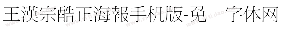 王漢宗酷正海報手机版字体转换