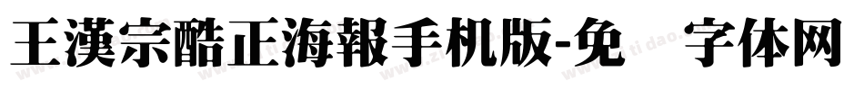 王漢宗酷正海報手机版字体转换