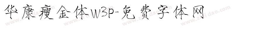 华康瘦金体W3P字体转换