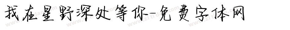 我在星野深处等你字体转换
