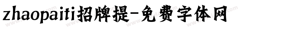 zhaopaiti招牌提字体转换