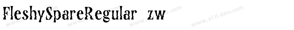 FleshySpareRegular-6zw6字体转换