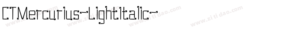 CTMercurius-LightItalic字体转换