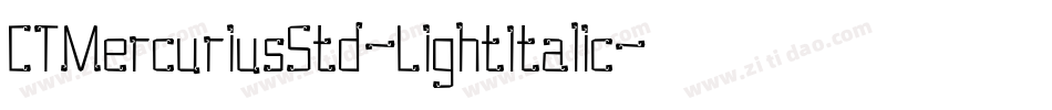 CTMercuriusStd-LightItalic字体转换