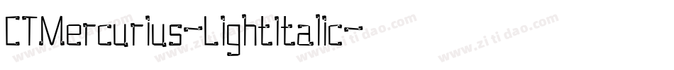CTMercurius-LightItalic字体转换