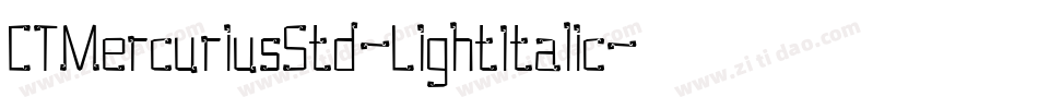 CTMercuriusStd-LightItalic字体转换