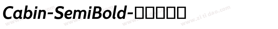 Cabin-SemiBold字体转换