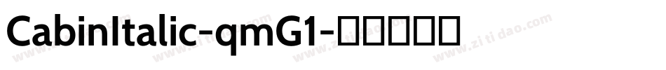 CabinItalic-qmG1字体转换